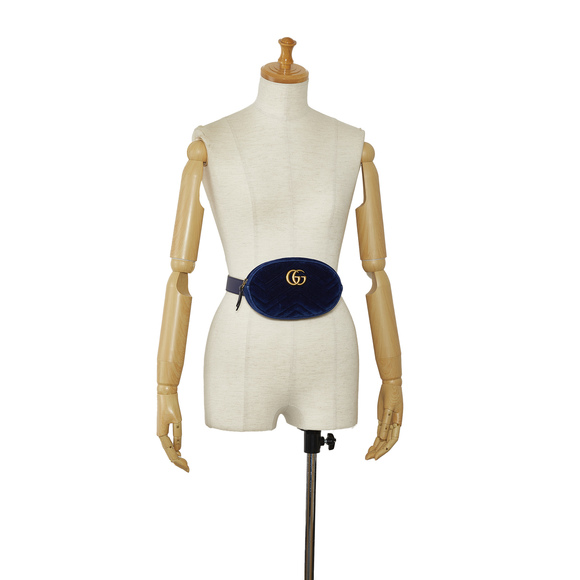 Pre-Loved Gucci GG Marmont Velvet Matelasse Belt Bag - Picture 10 of 10